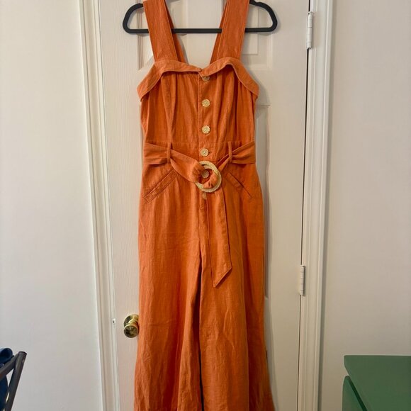 Anthropologie Orange Romper - Picture 1 of 7
